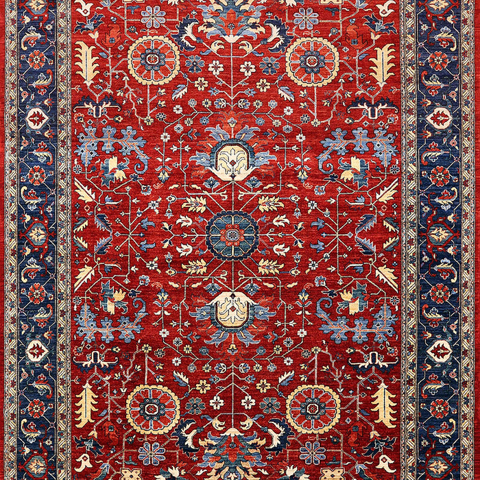 Machine Washable Industrial Modern Cranberry Red Rug, wshurb1491