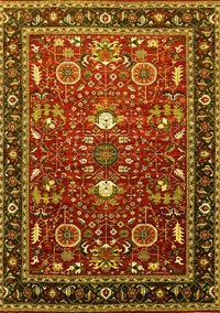 Oriental Yellow Industrial Rug, urb1491yw