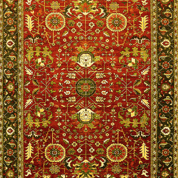 Oriental Yellow Industrial Rug, urb1491yw