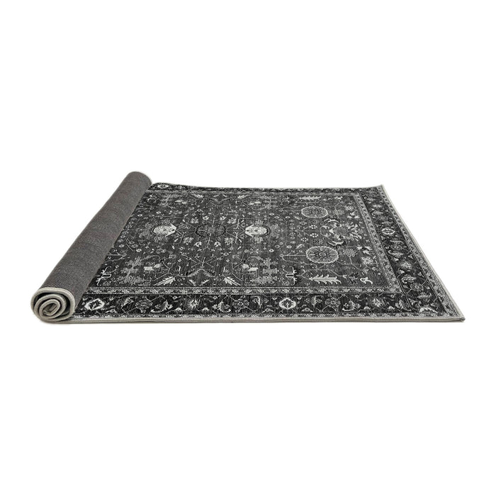 Sideview of Oriental Gray Industrial Rug, urb1491gry