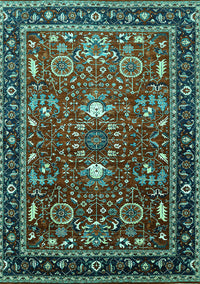 Oriental Turquoise Industrial Rug, urb1491turq