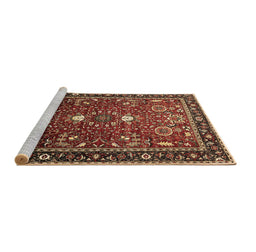 Sideview of Machine Washable Oriental Brown Industrial Rug, wshurb1491brn