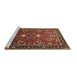 Sideview of Machine Washable Oriental Brown Industrial Rug, wshurb1491brn