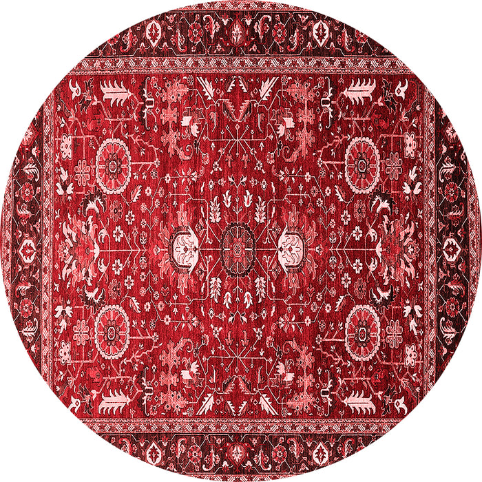 Machine Washable Oriental Red Industrial Rug, wshurb1491red