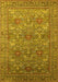 Oriental Yellow Industrial Rug, urb1492yw