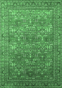 Oriental Emerald Green Industrial Rug, urb1492emgrn