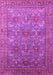 Machine Washable Oriental Pink Industrial Rug, wshurb1492pnk