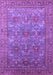 Machine Washable Oriental Purple Industrial Area Rugs, wshurb1492pur