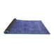 Sideview of Oriental Blue Industrial Rug, urb1492blu