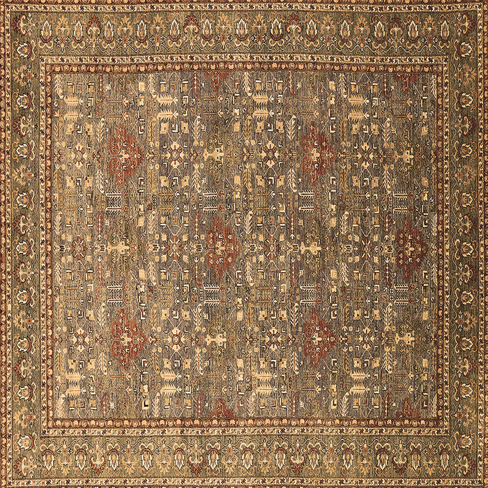 Square Oriental Brown Industrial Rug, urb1492brn