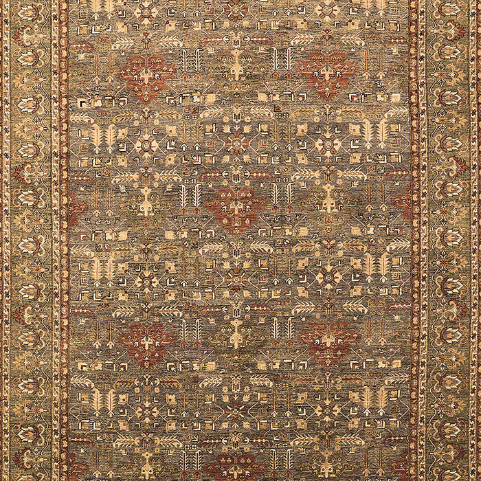 Machine Washable Oriental Brown Industrial Rug, wshurb1492brn