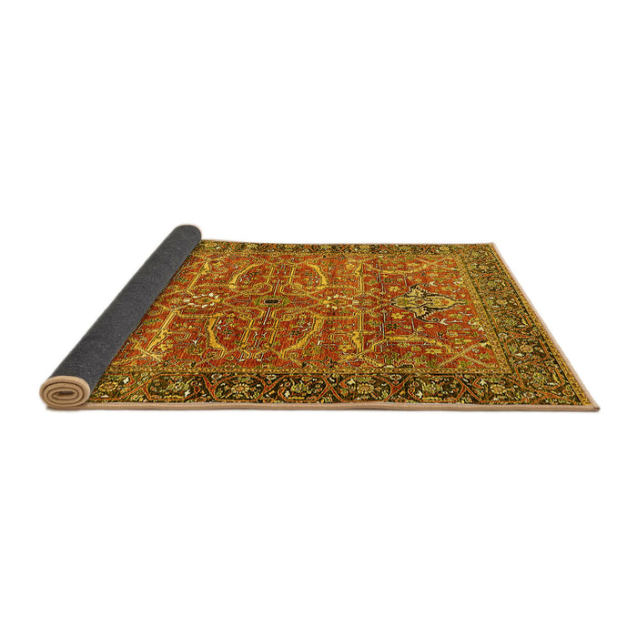 Sideview of Oriental Yellow Industrial Rug, urb1493yw