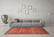 Machine Washable Oriental Orange Industrial Area Rugs in a Living Room, wshurb1493org