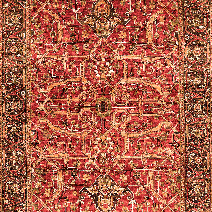 Machine Washable Oriental Orange Industrial Area Rugs, wshurb1493org