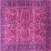 Square Oriental Pink Industrial Rug, urb1493pnk