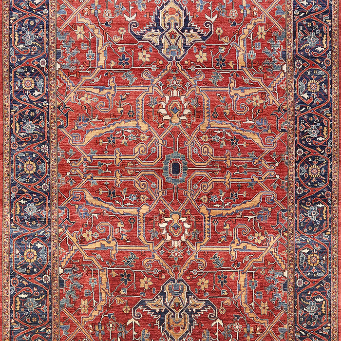 Machine Washable Industrial Modern Fire Brick Red Rug, wshurb1493