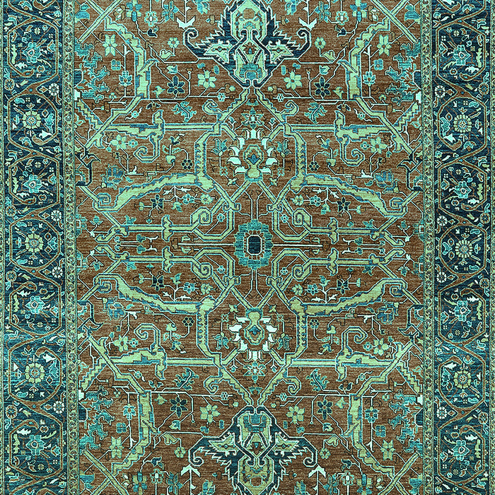 Oriental Turquoise Industrial Rug, urb1493turq