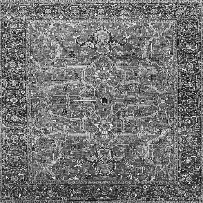 Square Oriental Gray Industrial Rug, urb1493gry