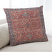 Lifestyle Image of Mid-Century Modern Urban Square Fire Brick Red Throw Pillow, 18 inch by 18 inch, pwurb1493