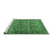 Sideview of Machine Washable Oriental Emerald Green Industrial Area Rugs, wshurb1493emgrn