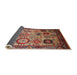 Sideview of Mid-Century Modern Light Copper Gold Oriental Rug, urb1494