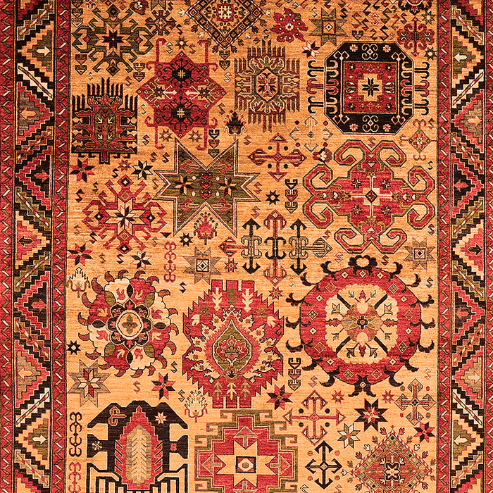 Machine Washable Oriental Orange Industrial Area Rugs, wshurb1494org
