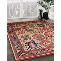 Mid-Century Modern Light Copper Gold Oriental Rug, urb1494