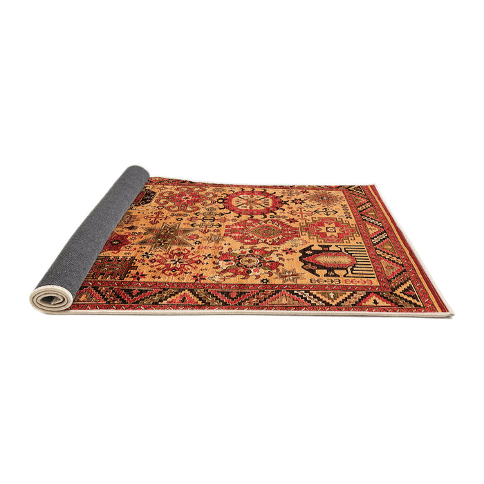 Sideview of Oriental Orange Industrial Rug, urb1494org