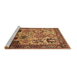 Sideview of Machine Washable Oriental Brown Industrial Rug, wshurb1494brn