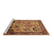 Sideview of Machine Washable Oriental Brown Industrial Rug, wshurb1494brn