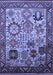 Machine Washable Oriental Blue Industrial Rug, wshurb1494blu