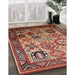 Mid-Century Modern Light Copper Gold Oriental Rug in Family Room, urb1494