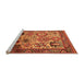 Sideview of Machine Washable Oriental Orange Industrial Area Rugs, wshurb1494org