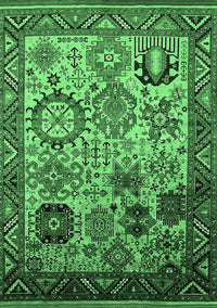 Oriental Emerald Green Industrial Rug, urb1494emgrn