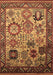 Machine Washable Oriental Brown Industrial Rug, wshurb1494brn