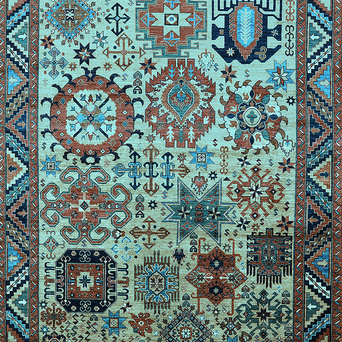 Oriental Light Blue Industrial Rug, urb1494lblu