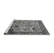 Sideview of Machine Washable Oriental Gray Industrial Rug, wshurb1494gry