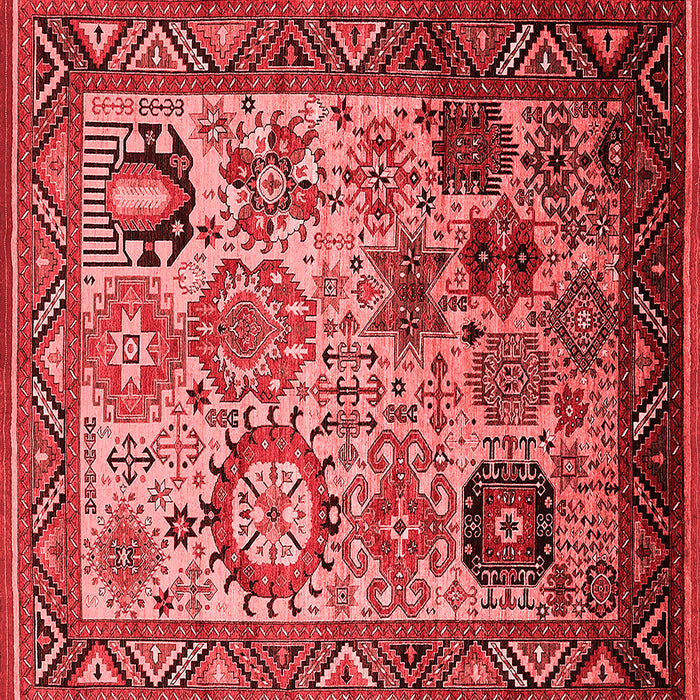 Machine Washable Oriental Red Industrial Rug, wshurb1494red