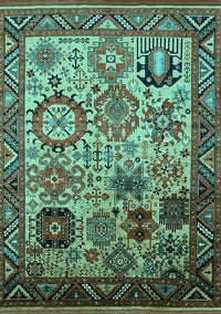 Oriental Turquoise Industrial Rug, urb1494turq