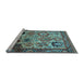 Sideview of Machine Washable Oriental Light Blue Industrial Rug, wshurb1494lblu