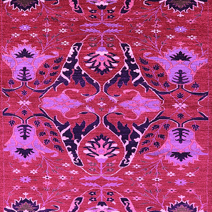Machine Washable Oriental Pink Industrial Rug, wshurb1495pnk