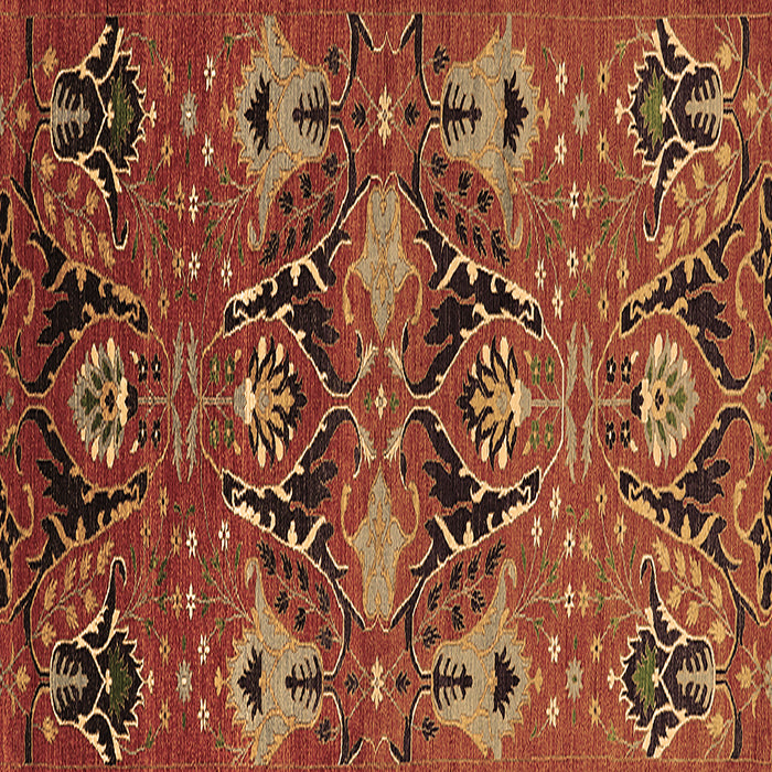 Square Oriental Brown Industrial Rug, urb1495brn