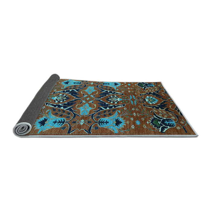 Sideview of Oriental Light Blue Industrial Rug, urb1495lblu