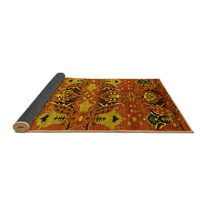 Sideview of Oriental Yellow Industrial Rug, urb1495yw