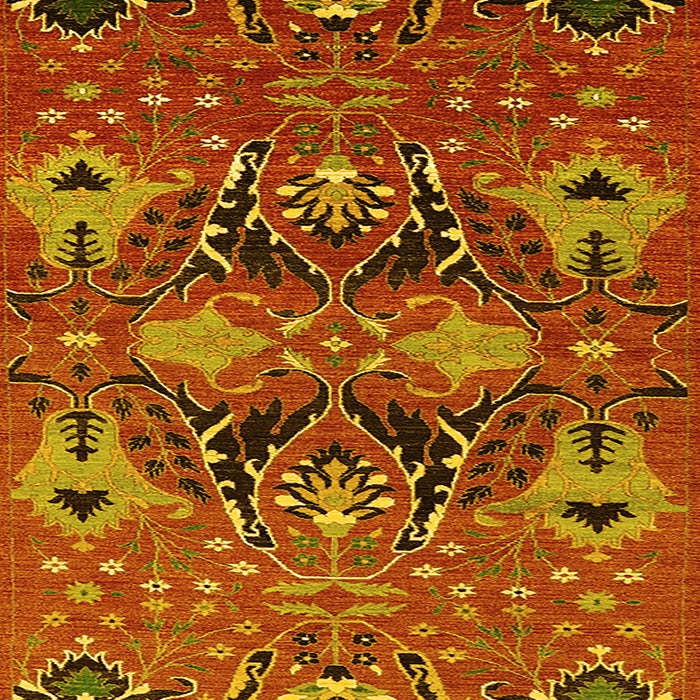Oriental Yellow Industrial Rug, urb1495yw