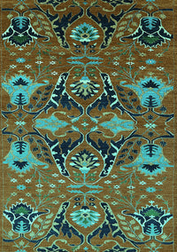 Oriental Turquoise Industrial Rug, urb1495turq