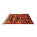 Sideview of Machine Washable Oriental Orange Industrial Area Rugs, wshurb1495org