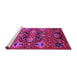 Sideview of Machine Washable Oriental Pink Industrial Rug, wshurb1495pnk