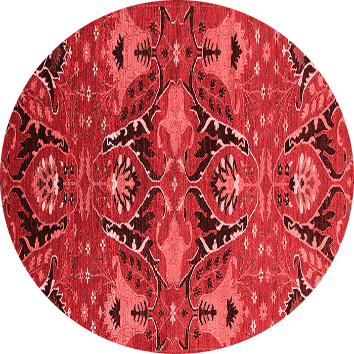 Machine Washable Oriental Red Industrial Rug, wshurb1495red