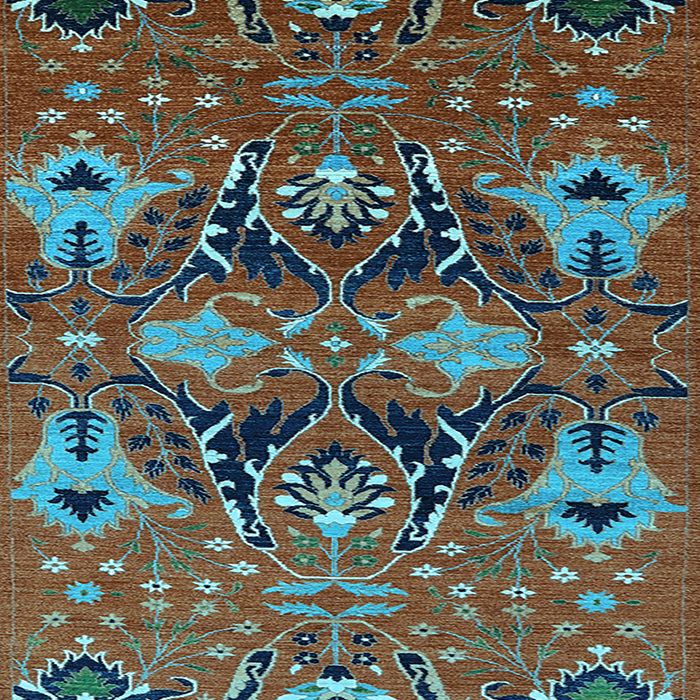 Oriental Light Blue Industrial Rug, urb1495lblu